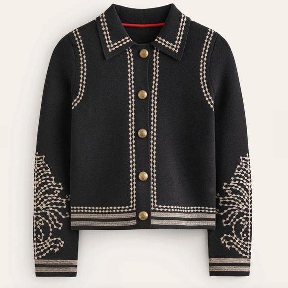 BODEN Collared Knitted Jacket - Picture 3 of 9